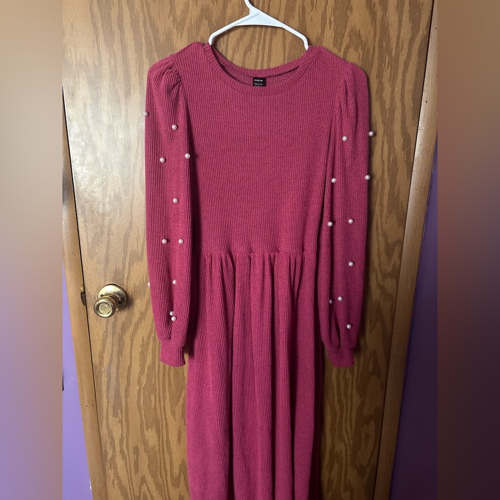 Pearl Lantern Sleeve Dress